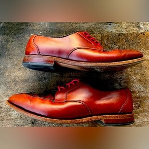 Allen Edmonds Hersey Weaved Split-Toe Cognac Size 11.5 Men’s Dress Shoes